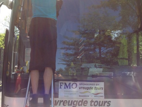 Preparing the busses Preparing the busses