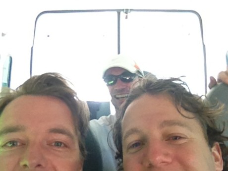 Having fun on the bus Having fun on the bus